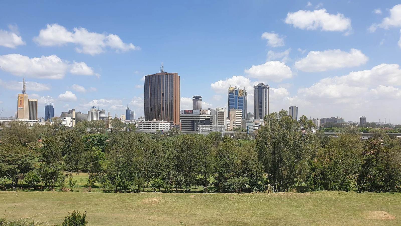 Nairobi central business district skyline