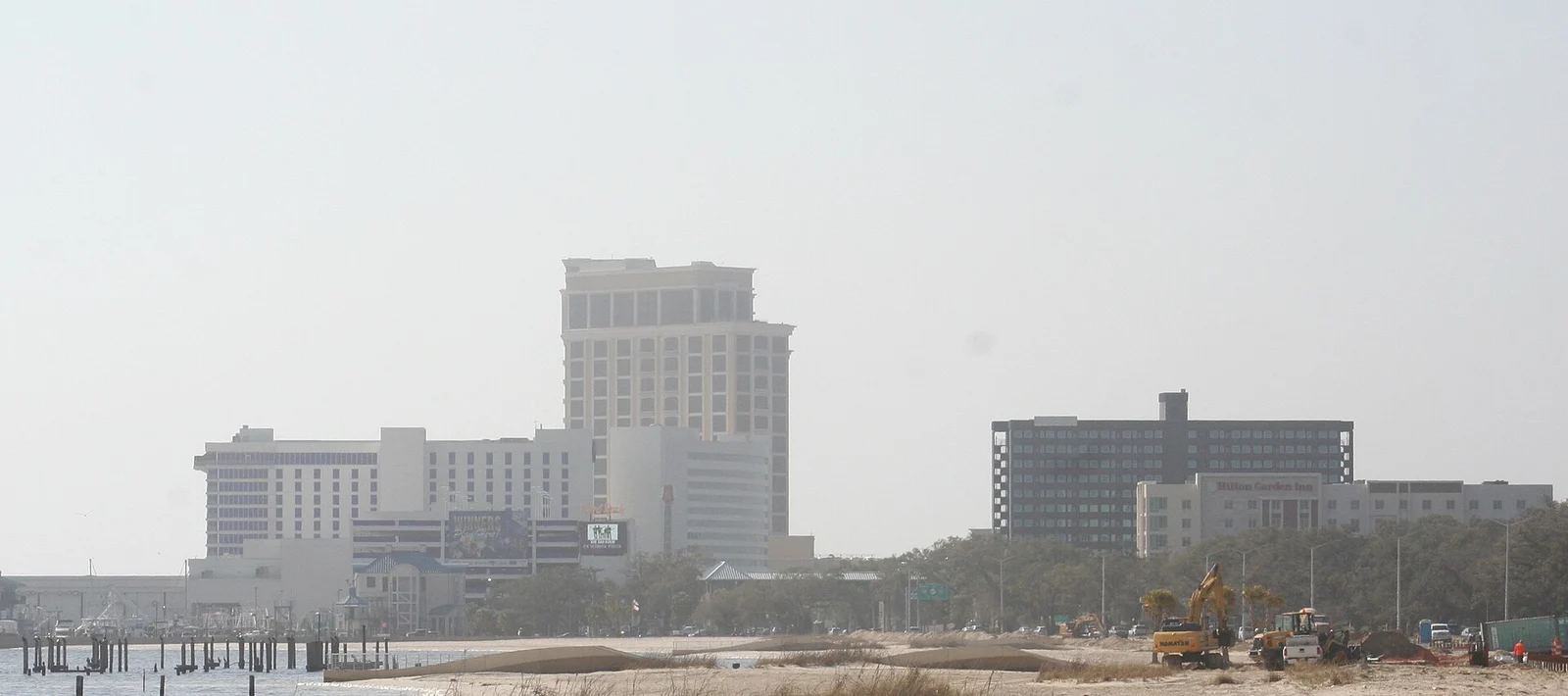 Biloxi waterfront skyline viewed from the beach in February 2022; a city file photo, not the proposed Black Marlin casino.